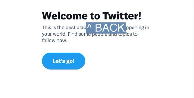 A screenshot from Wednesday morning shows the Welcome to Twitter error.