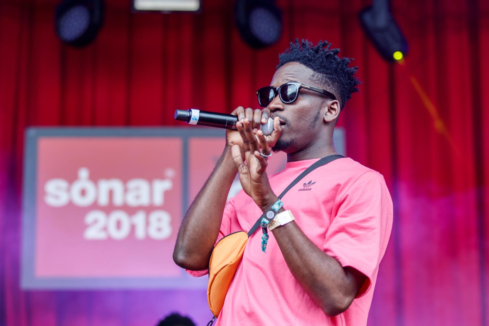 Mr Eazi performs on stage during Sonar Festival on June 15, 2018 in Barcelona, Spain. 