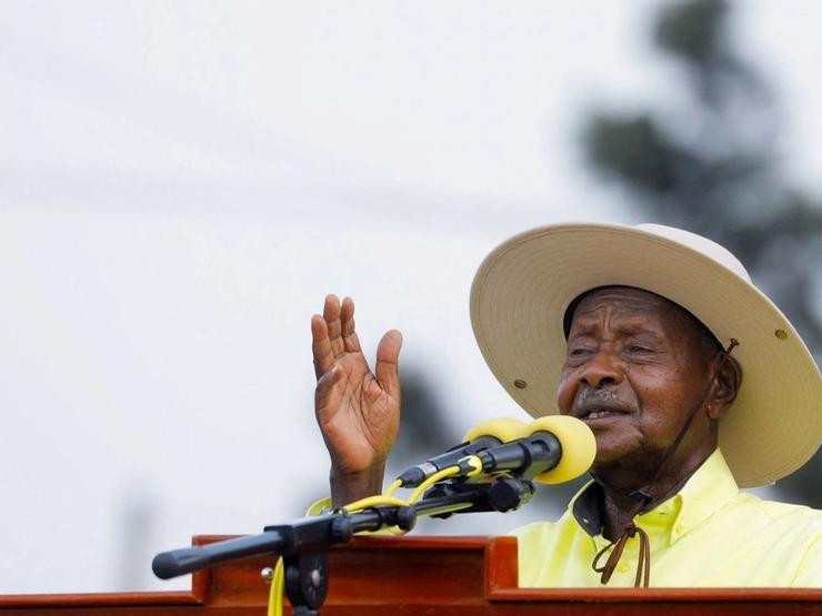 Ugandan President Yoweri Museveni, addressing a campaign rally in Kampala on Jan. 5, 2026.