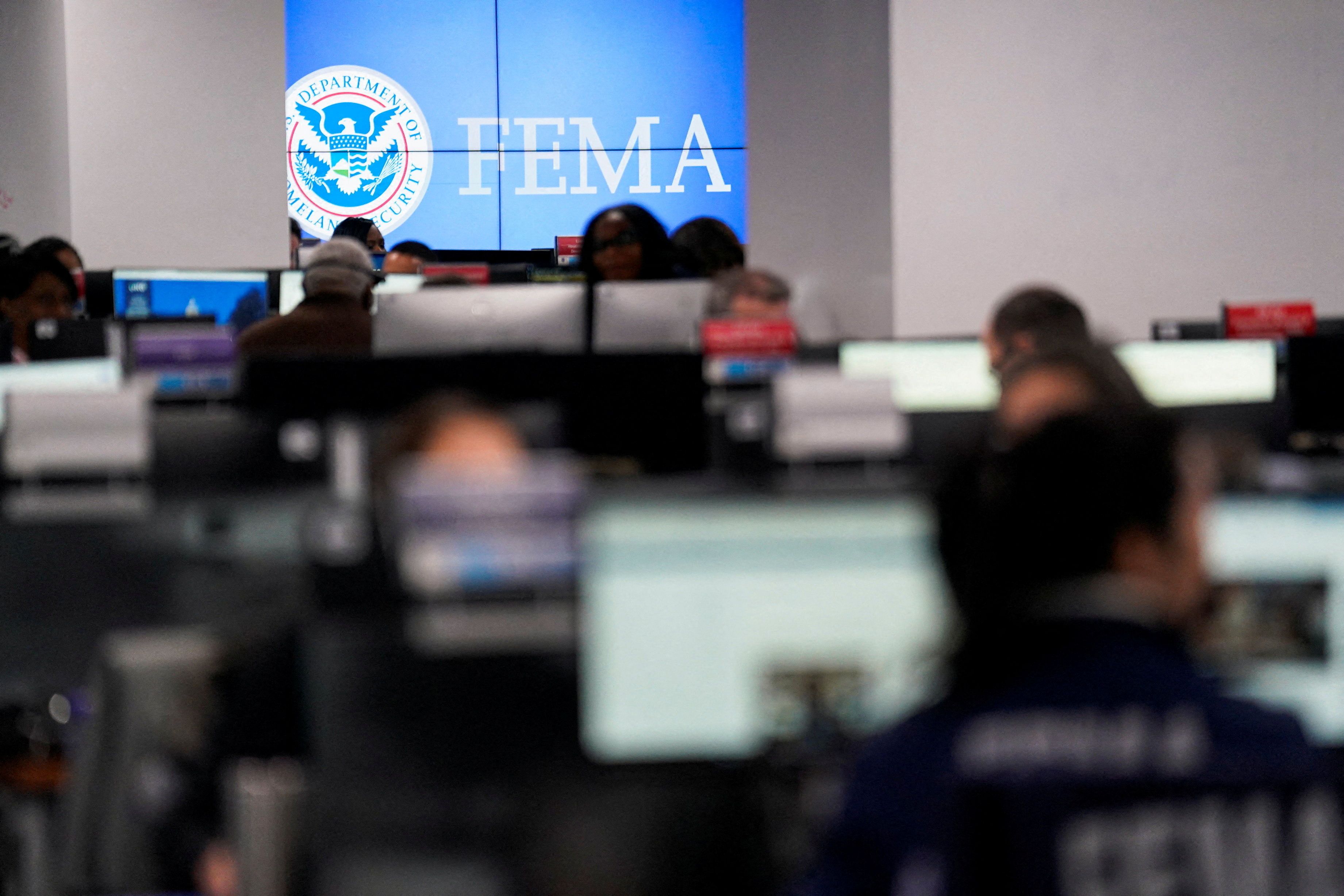 FEMA National Response Coordination Center in Washington.