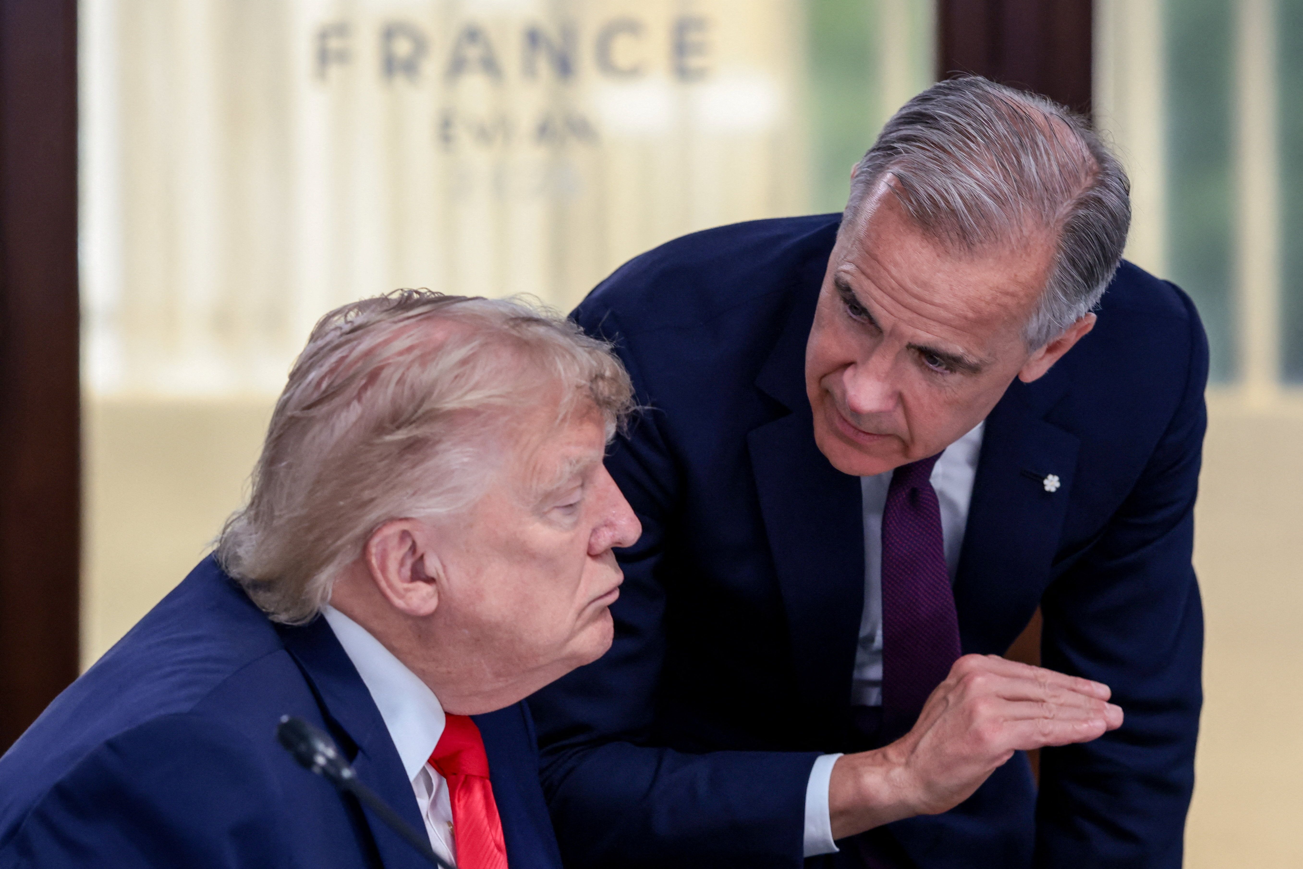 US President Donald Trump and Canadian Prime Minister Mark Carney.