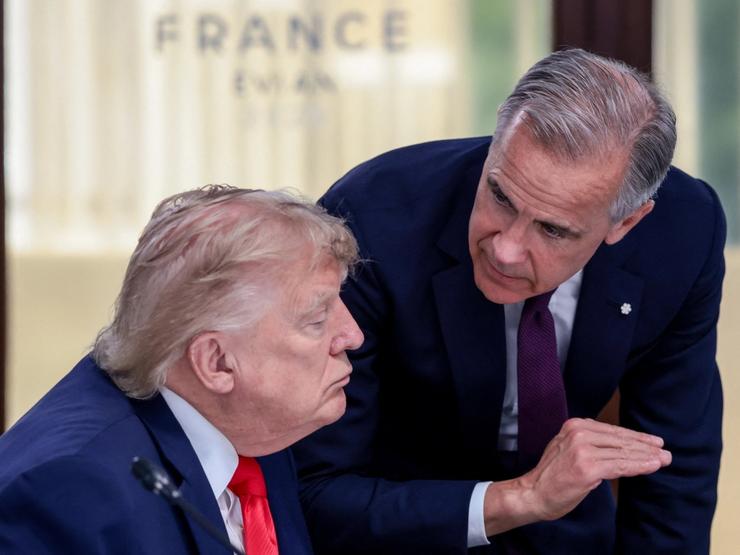 US President Donald Trump and Canadian Prime Minister Mark Carney.