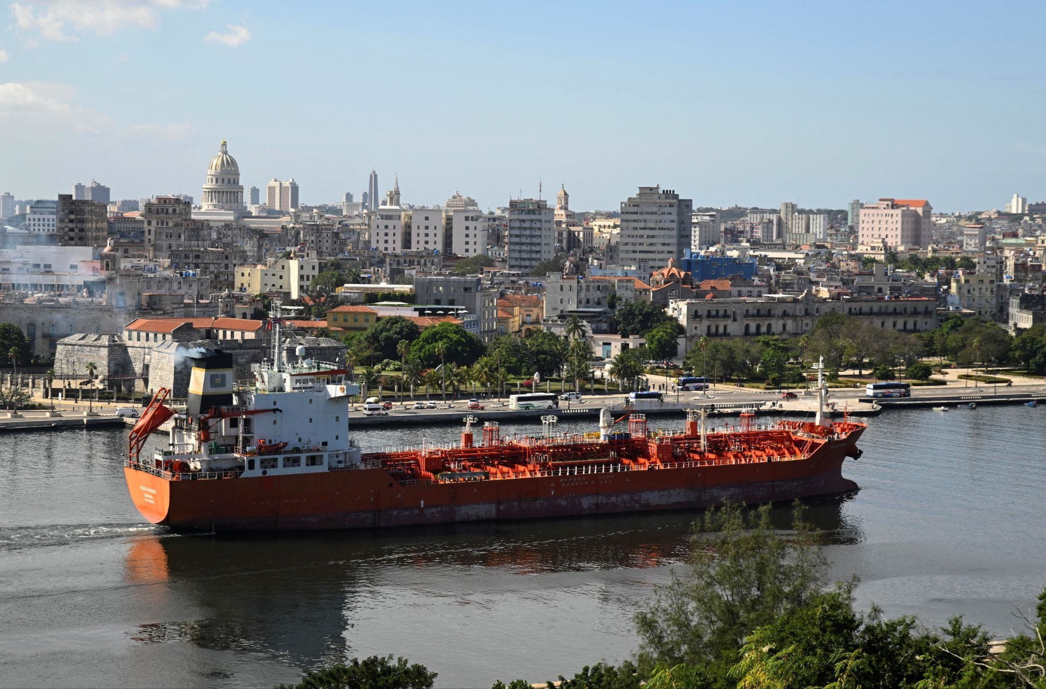 An oil tanker in Havana
