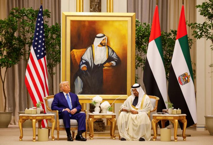 US President Donald Trump meets United Arab Emirates President Sheikh Mohamed bin Zayed Al Nahyan
