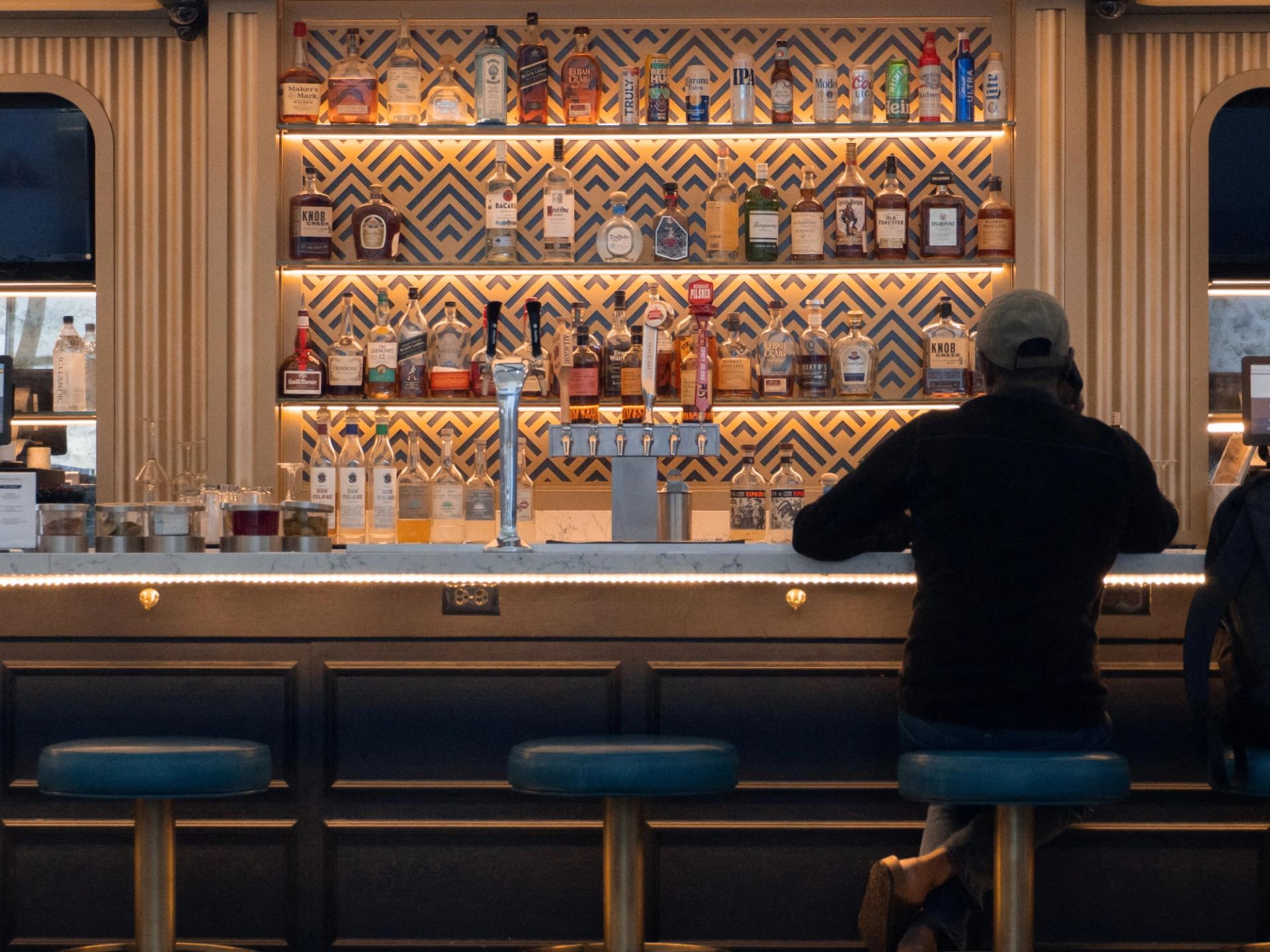 A person at a bar