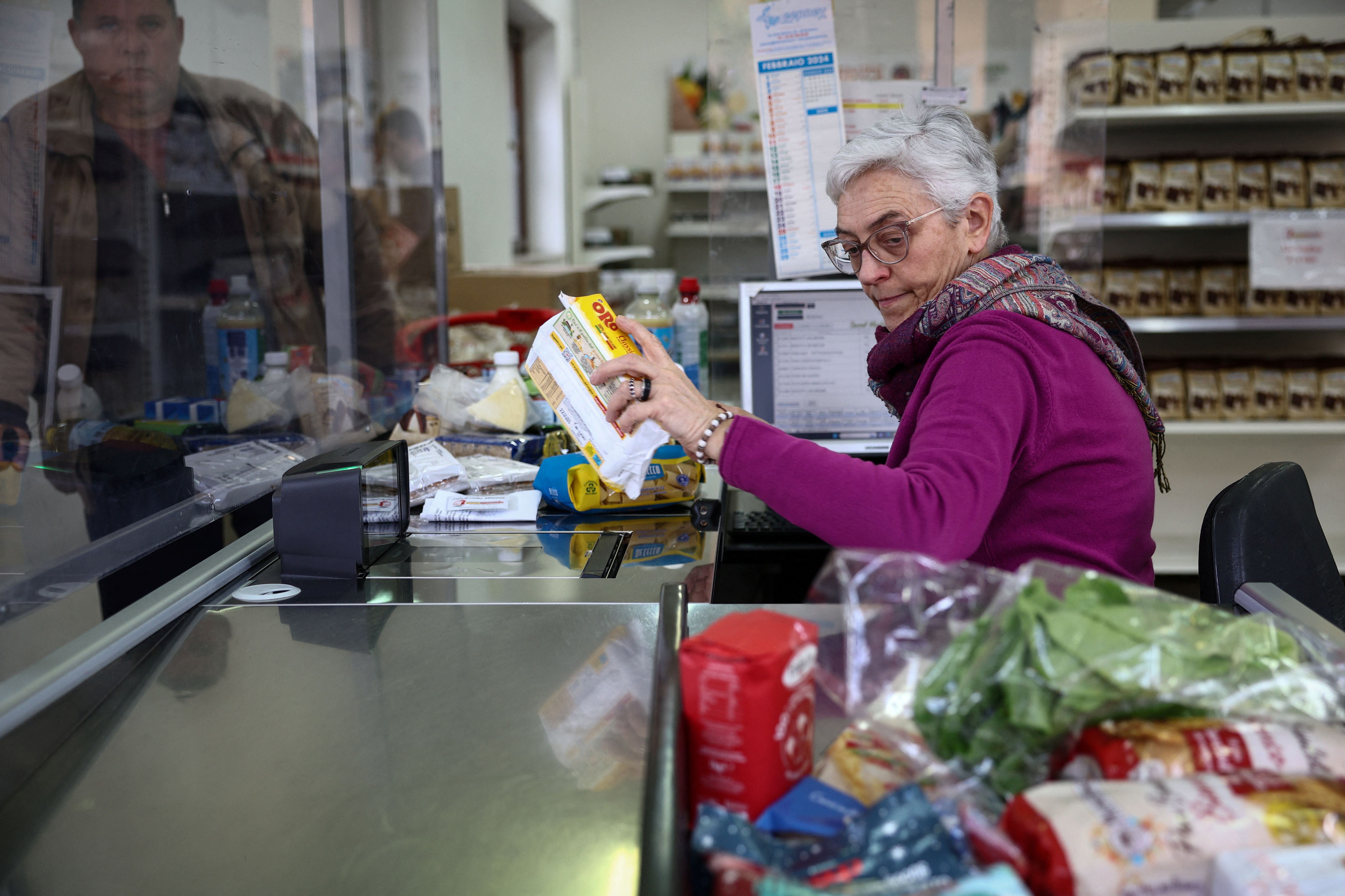 A supermarket in Rome.
