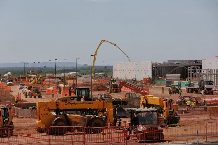 OpenAI data center buildings under construction.