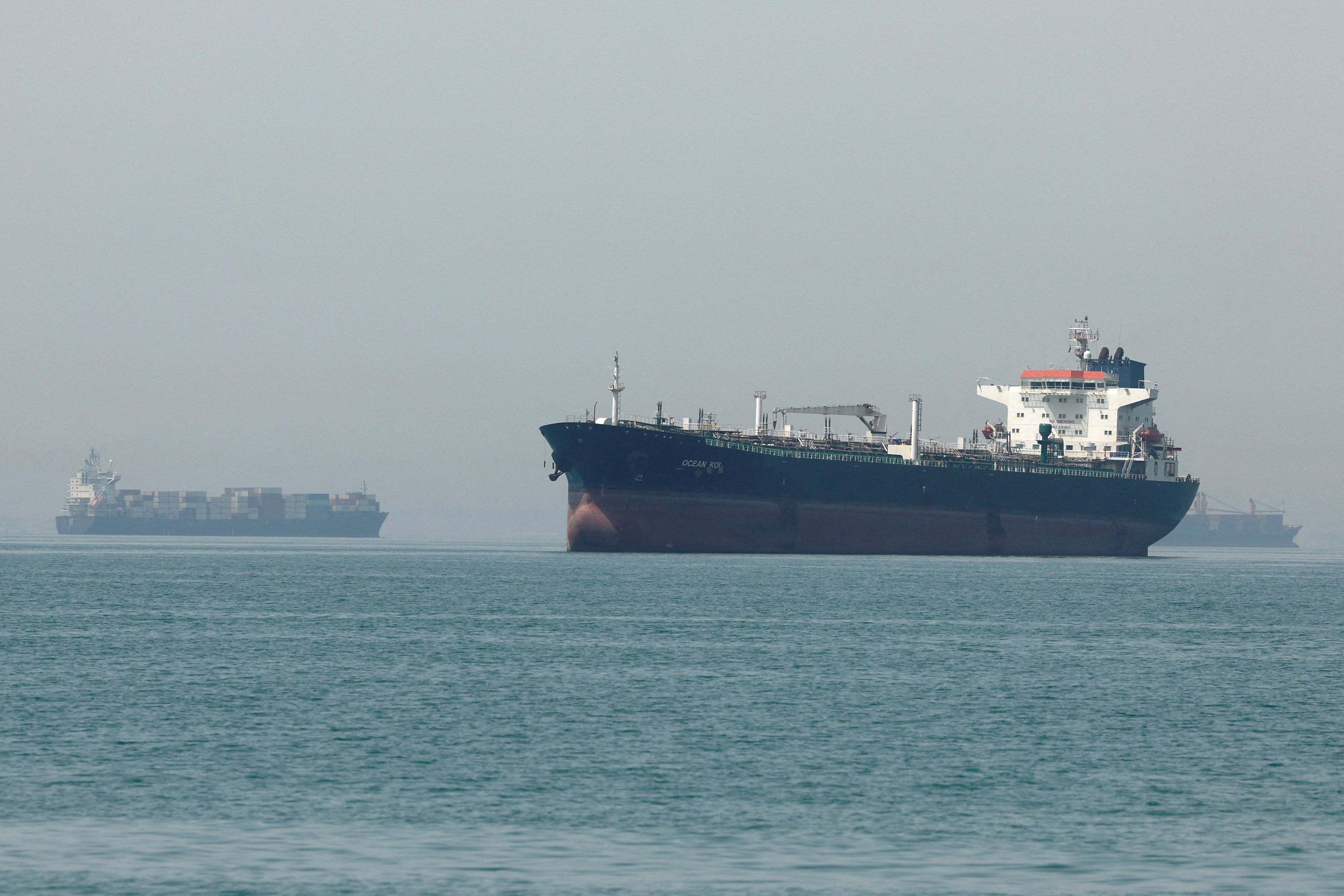 Vessels in the Strait of Hormuz, Iran, May 22, 2026. 
