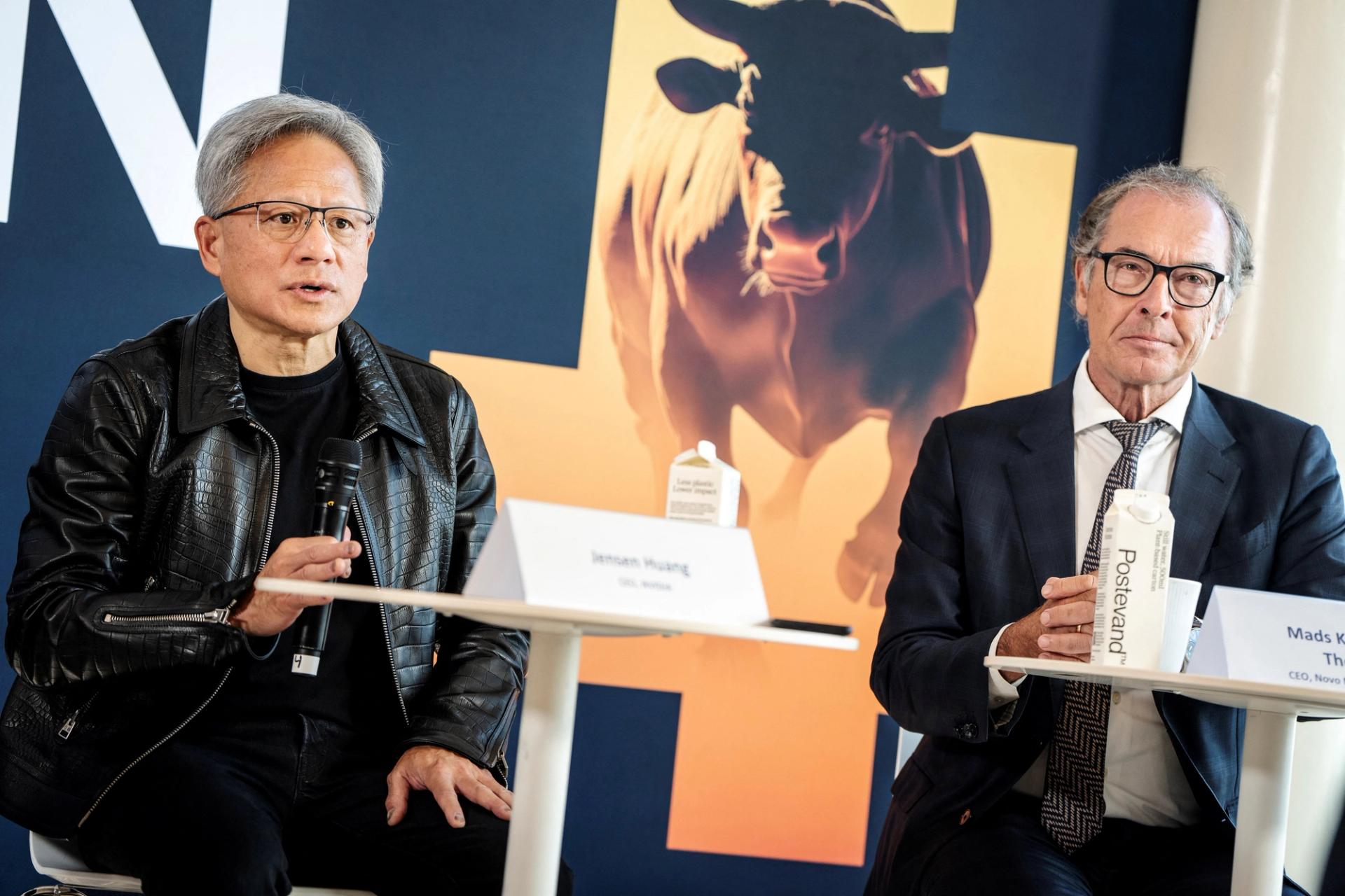 CEO of Nvidia, Jensen Huang and director of the Novo Nordisk Foundation, Mads Krogsgaard Thomsen