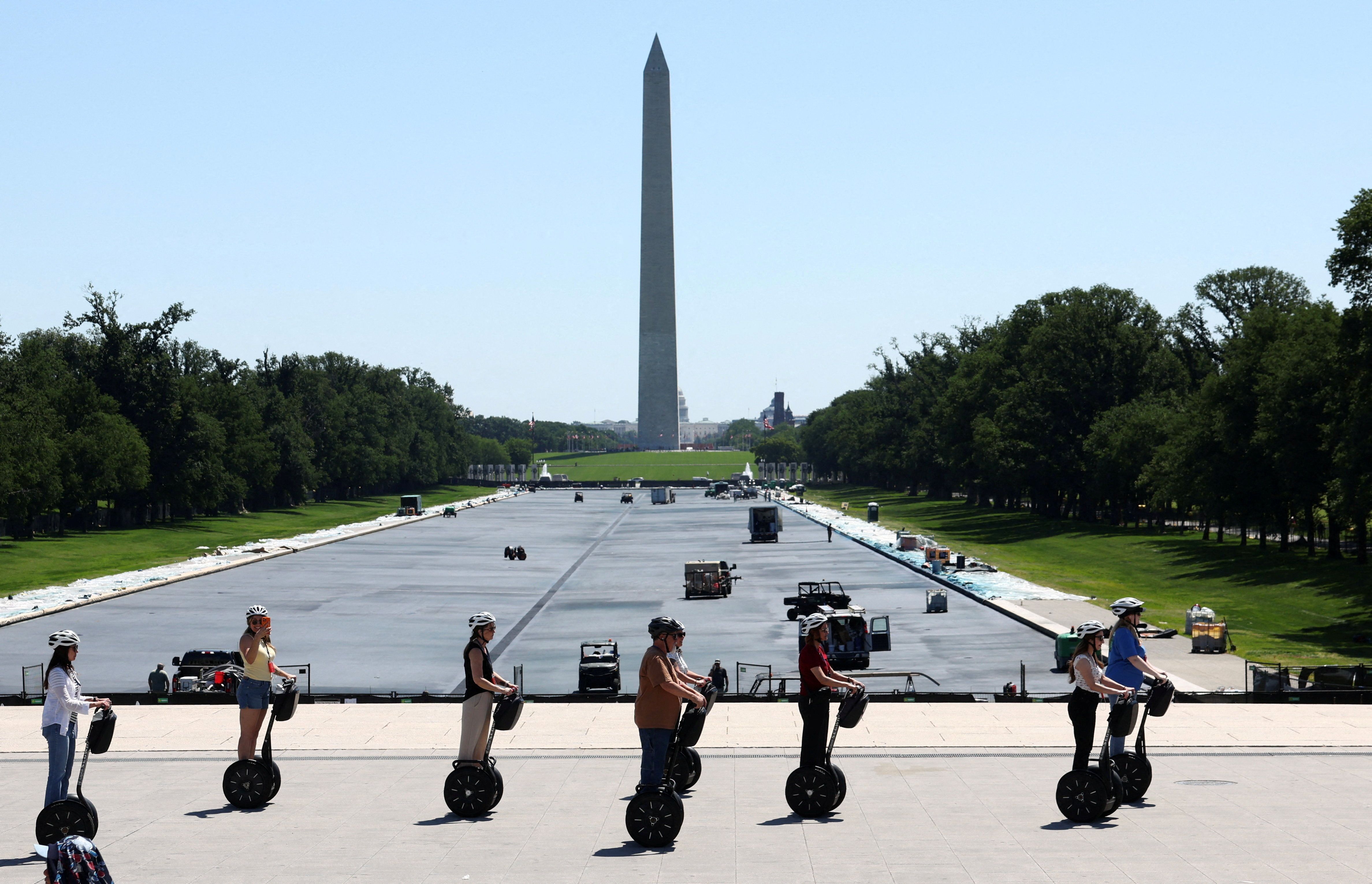 Tourists in Washington, DC, USA
