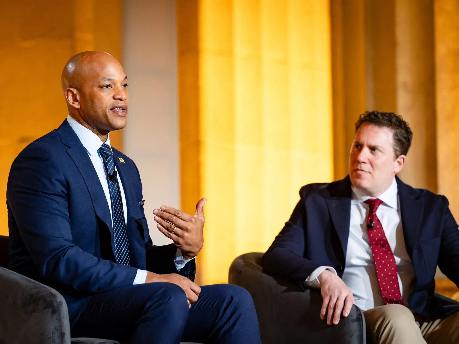 Wes Moore and Ben Smith at BlackRock’s Retirement Summit.