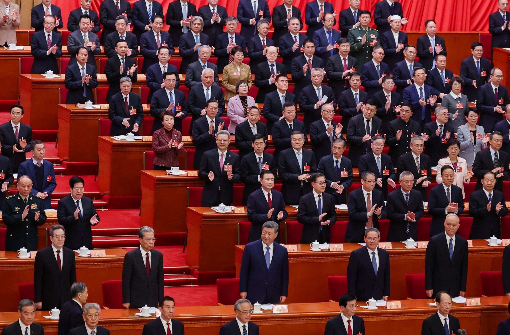 A photo of the Chinese politburo. 