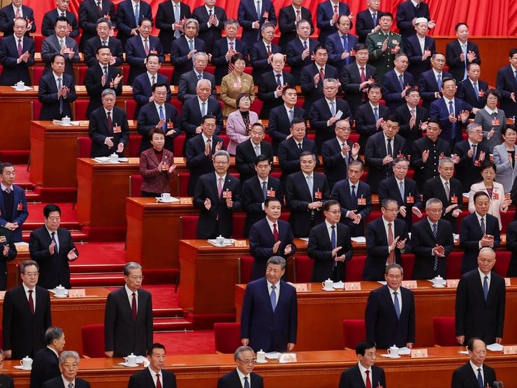 A photo of the Chinese politburo.