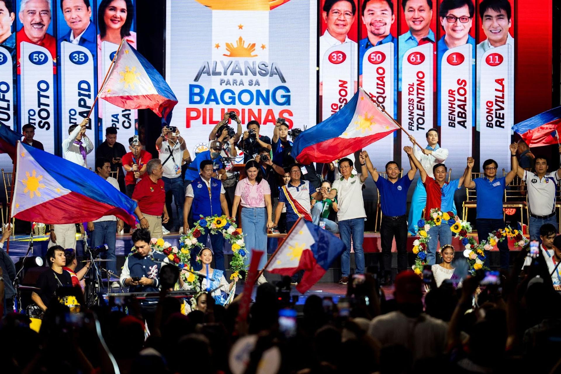 Philippine President Ferdinand Marcos Jr. during a rally.