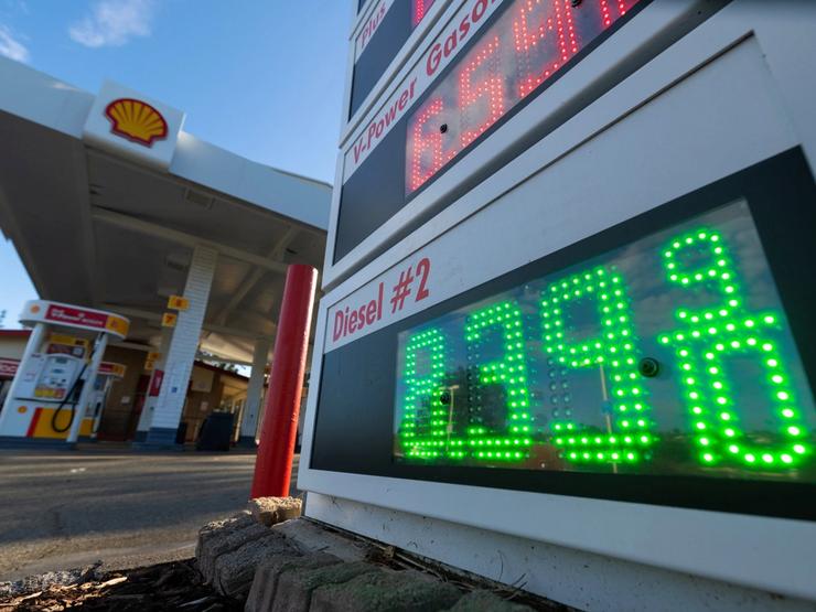 The current price of diesel fuel