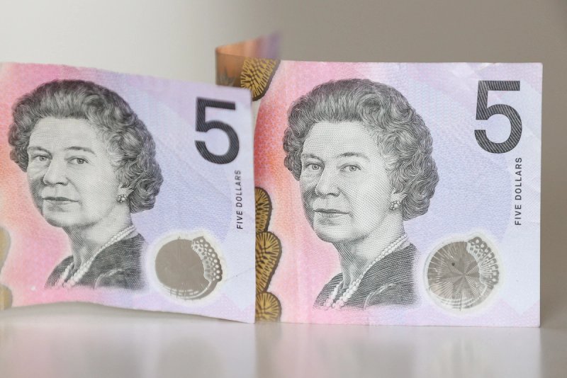 Australian $5 banknotes with a portrait of the late Queen Elizabeth II are seen in this picture illustration taken February 2, 2023.
