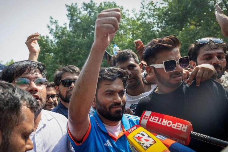 Protest held by Cockroach Janta Party (CJP), in New Delhi