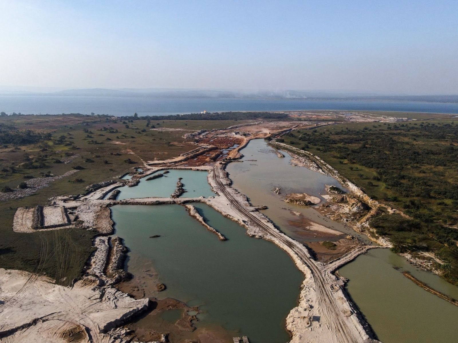 An aerial view reveals the environmental toll of artisanal cobalt and copper mining in Kolwezi, DR Congo, in May 2025. 