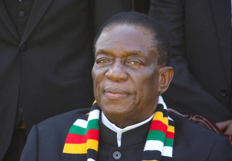 Zimbabwe President Emmerson Mnangagwa.