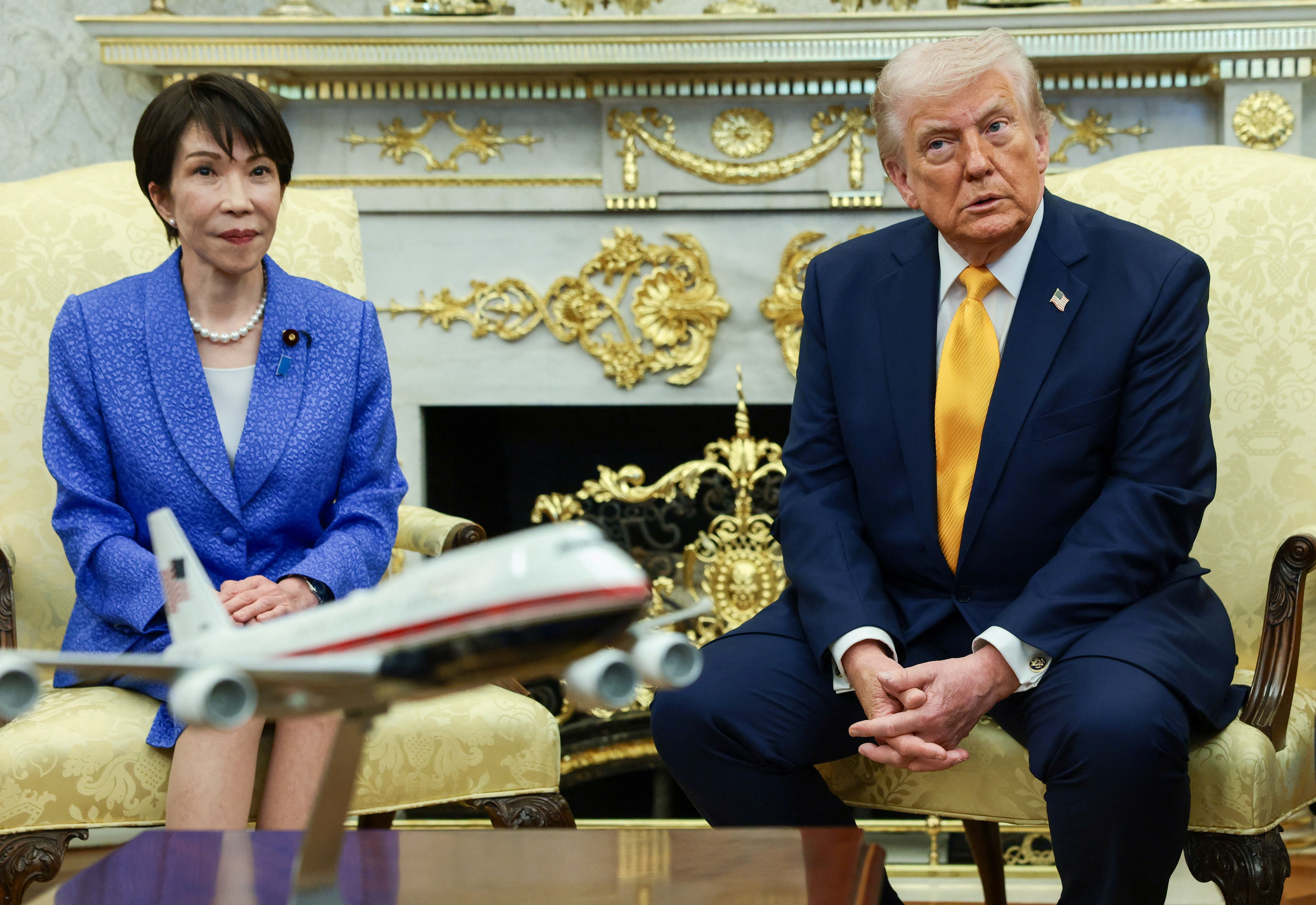 Trump meets with Japanese PM in the Oval Office