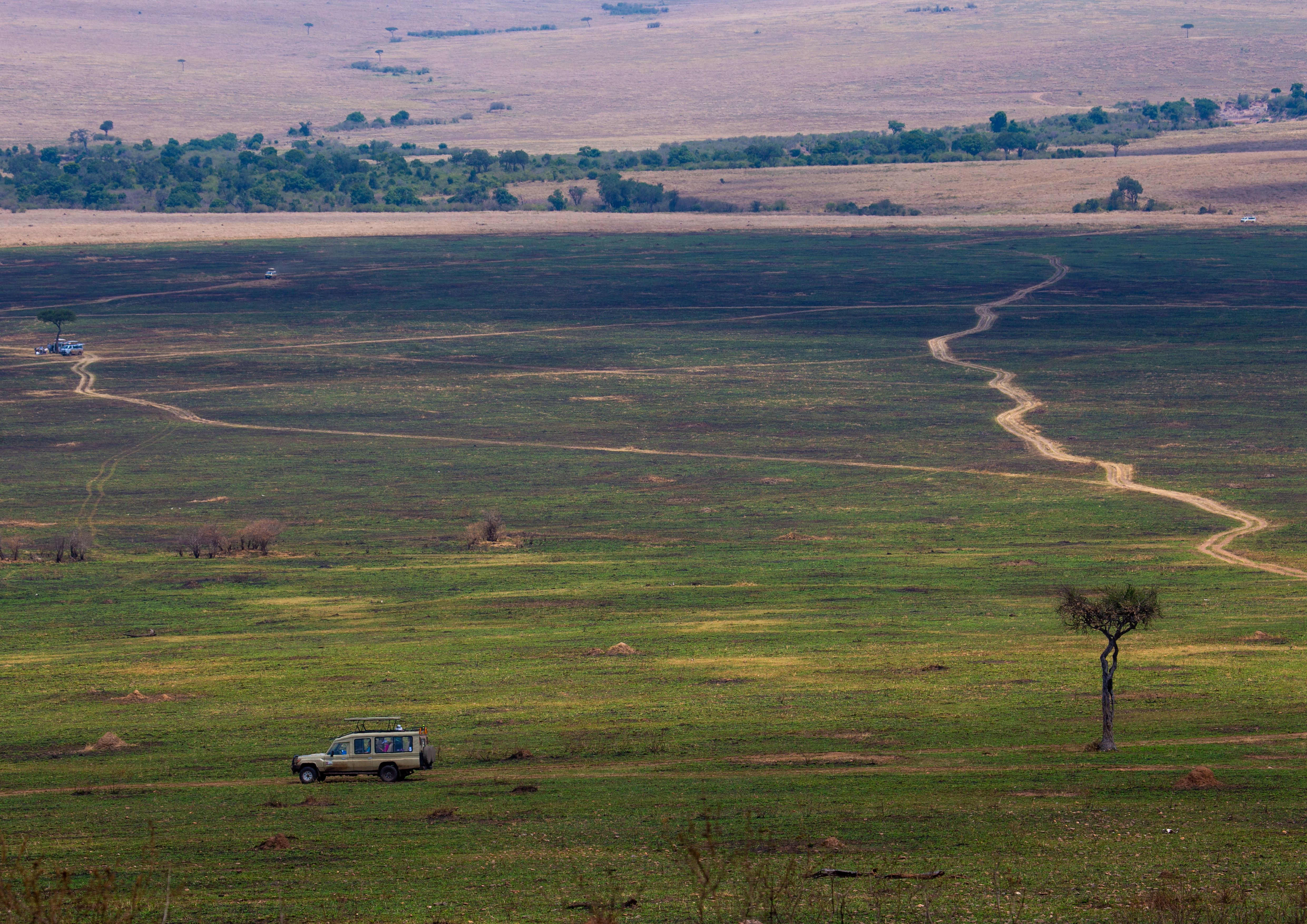 A truck drives in Kenya’s Rift Valley