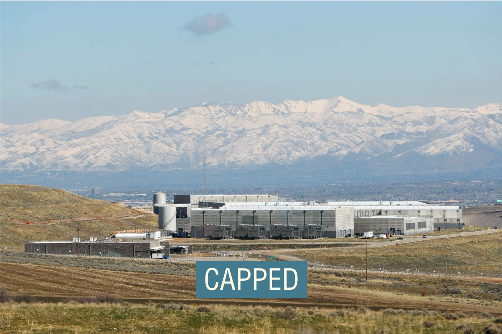 The National Security Agency (NSA) data center is seen after construction was completed in Bluffdale, Utah