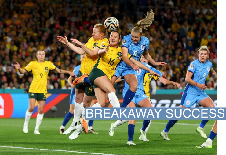 August 16, 2023 England’s Georgia Stanway in action with Australia’s Hayley Raso and Clare Polkinghorne REUTERS/Hannah Mckay