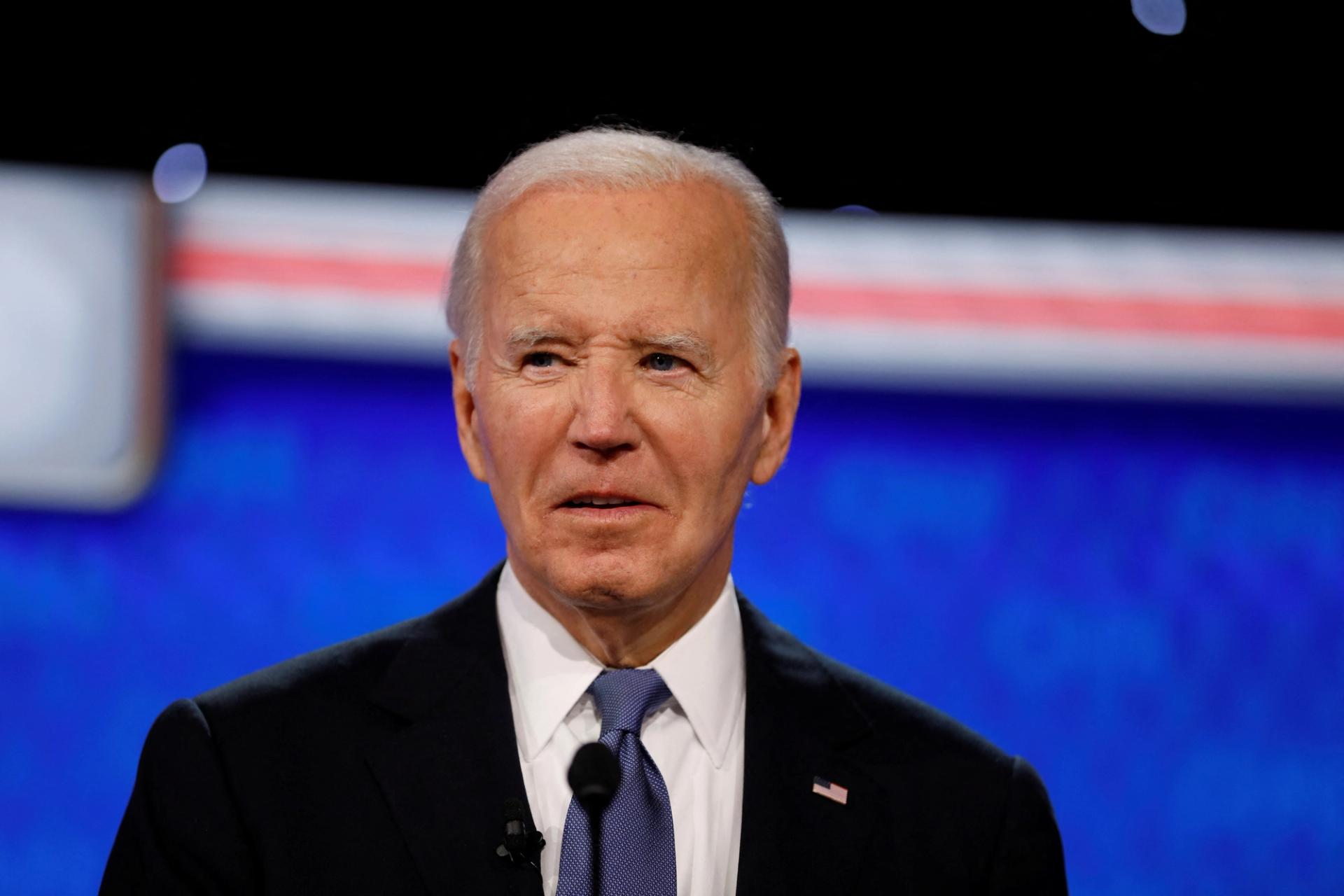 President Joe Biden attends the first presidential debate hosted by CNN in Atlanta, Georgia, on June 27, 2024. 