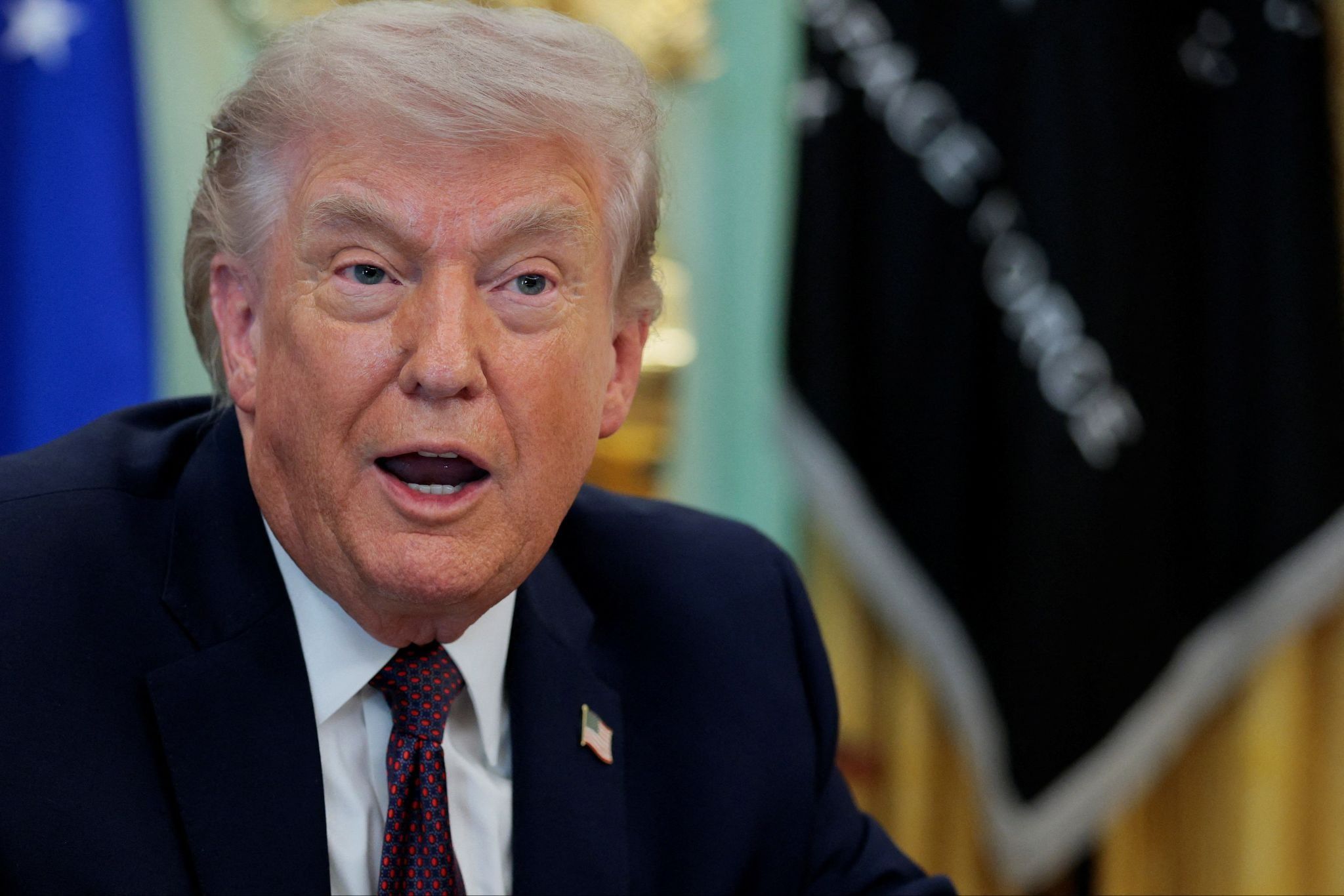 Donald Trump in the Oval office.