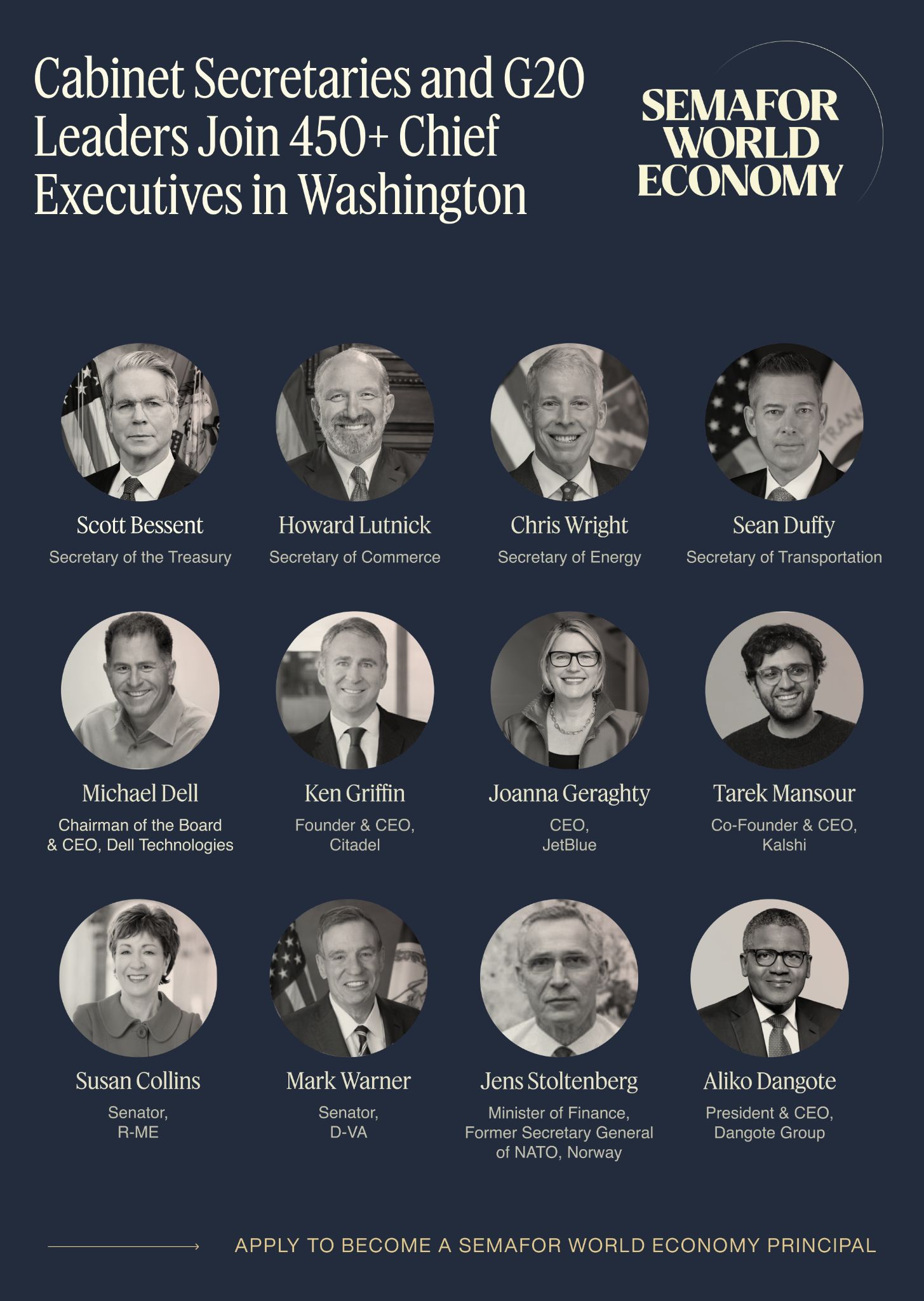 Cabinet secretaries and G20 leaders at Semafor World Economy.