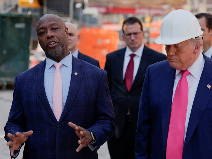 Tim Scott and Donald Trump
