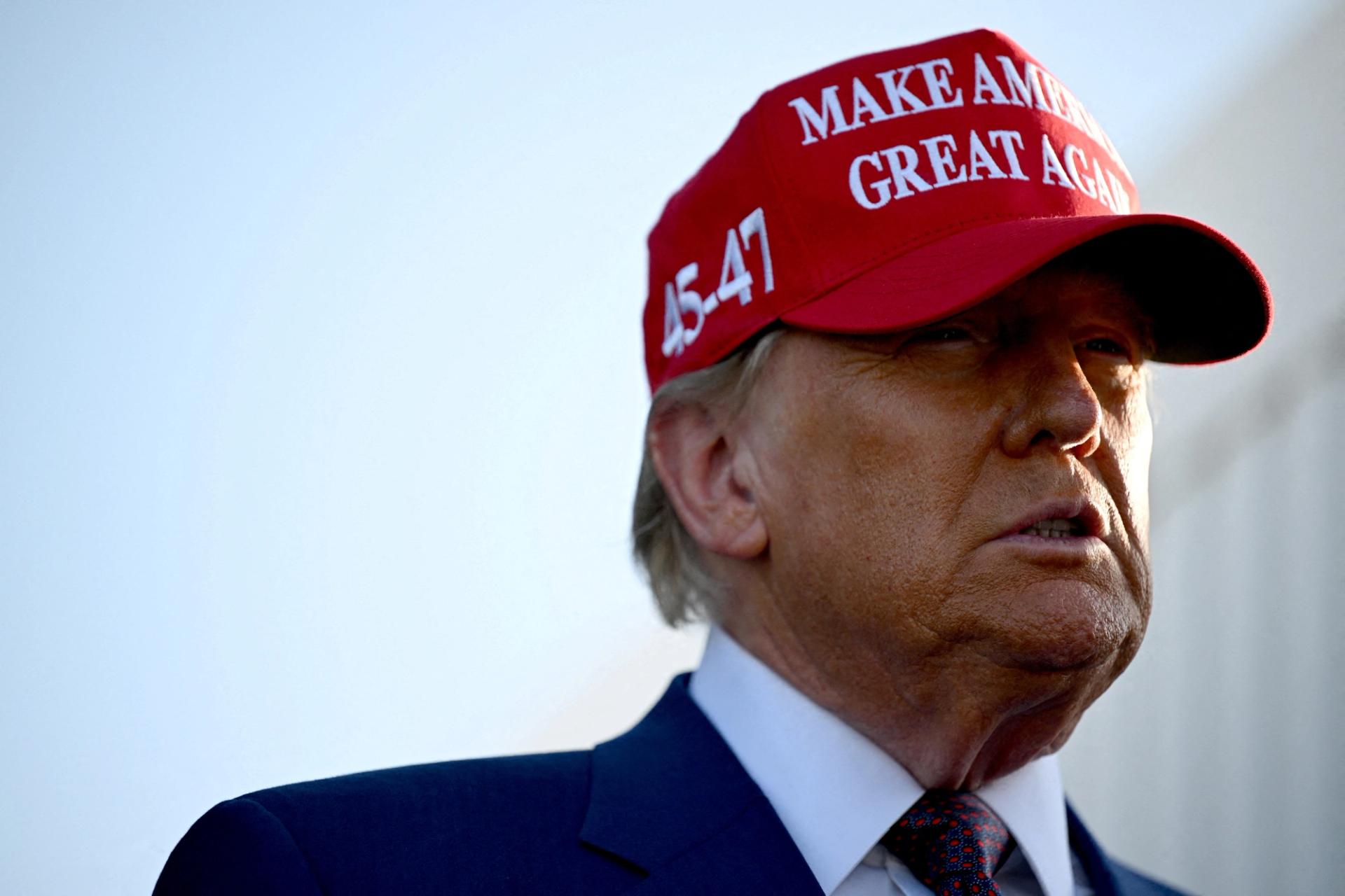 Donald Trump attends a viewing of the launch of the sixth test flight of the SpaceX Starship rocket, in Brownsville, Texas