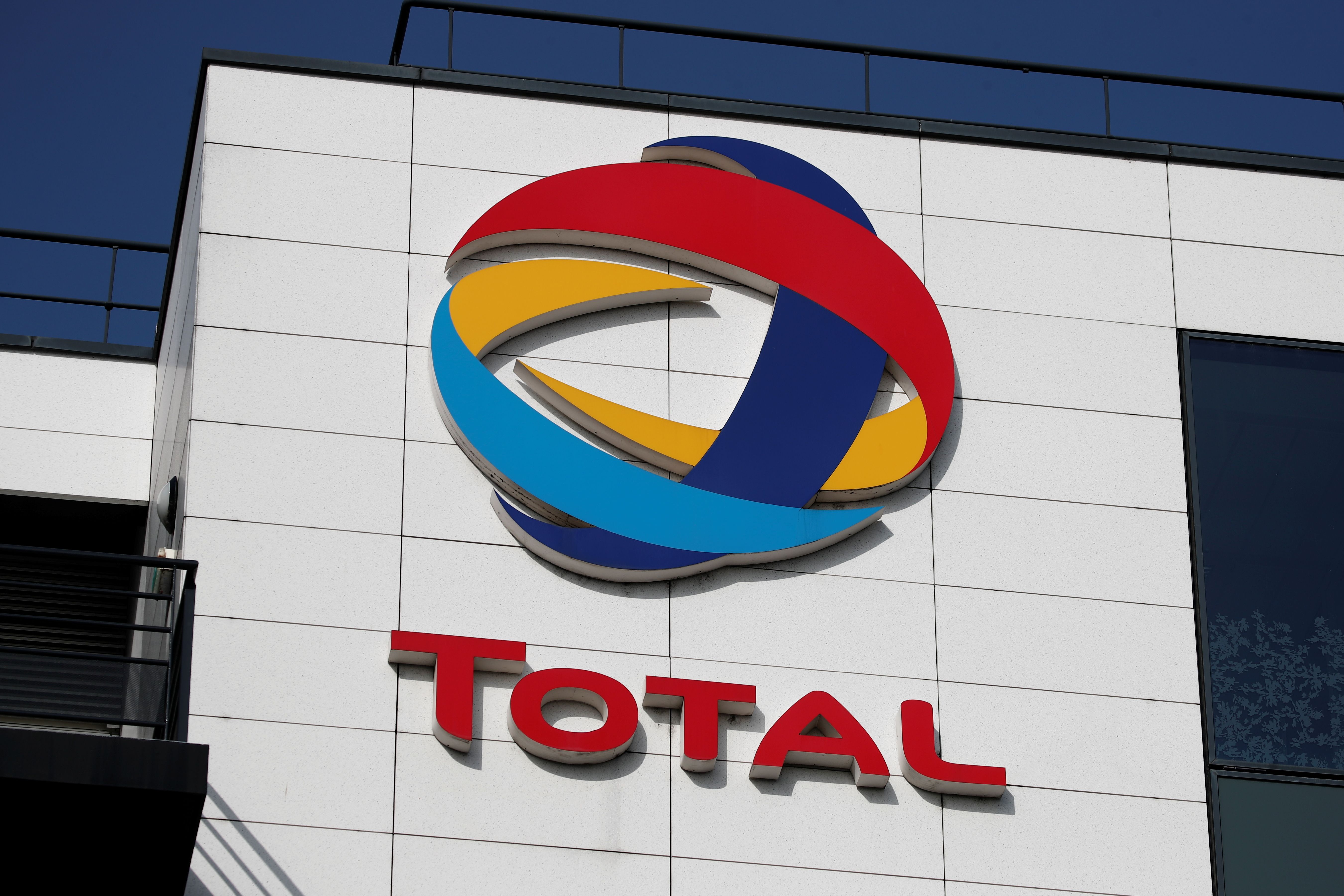 The logo of French oil and gas company TotalEnergies.