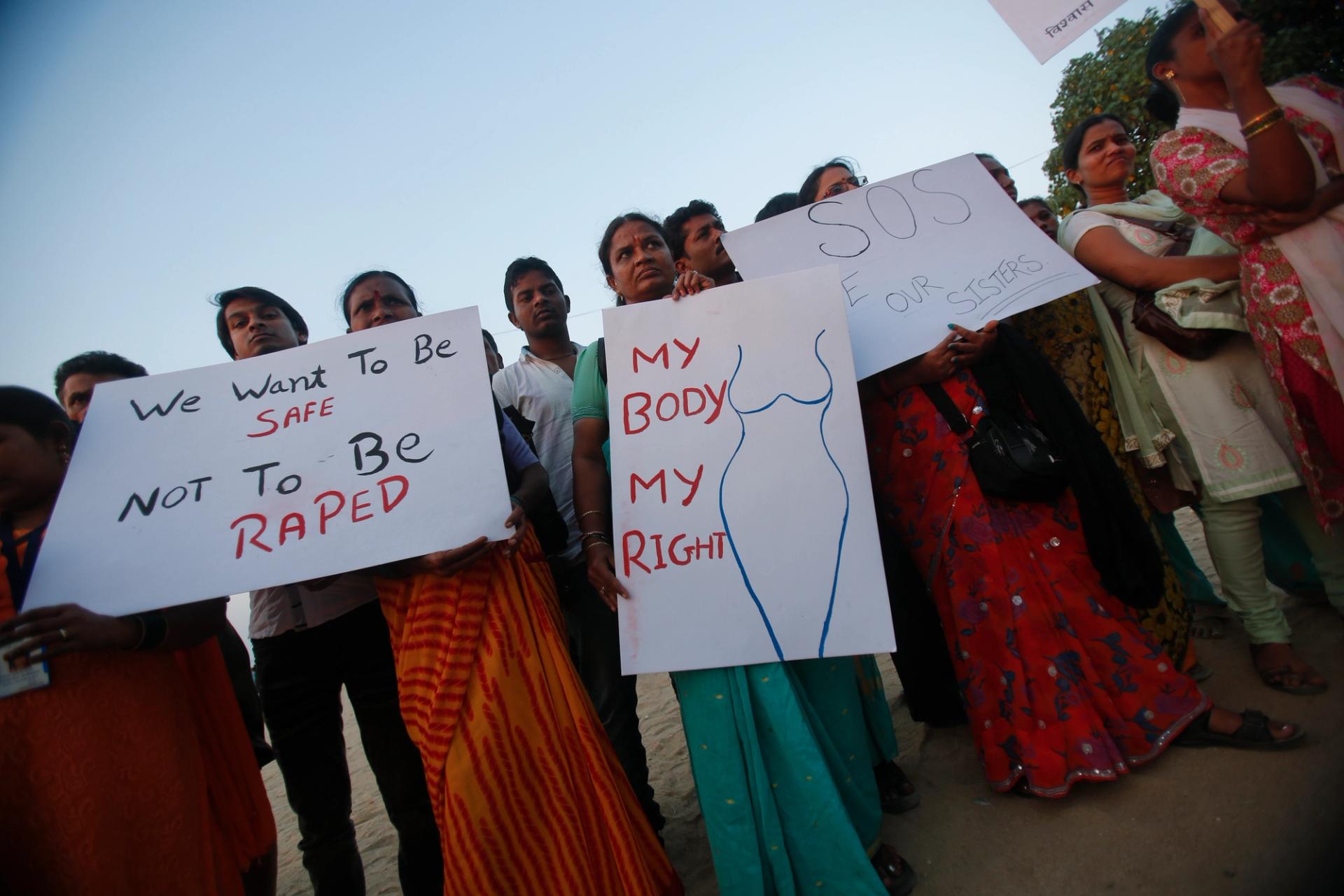 A protest against rape in New Delhi in 2012