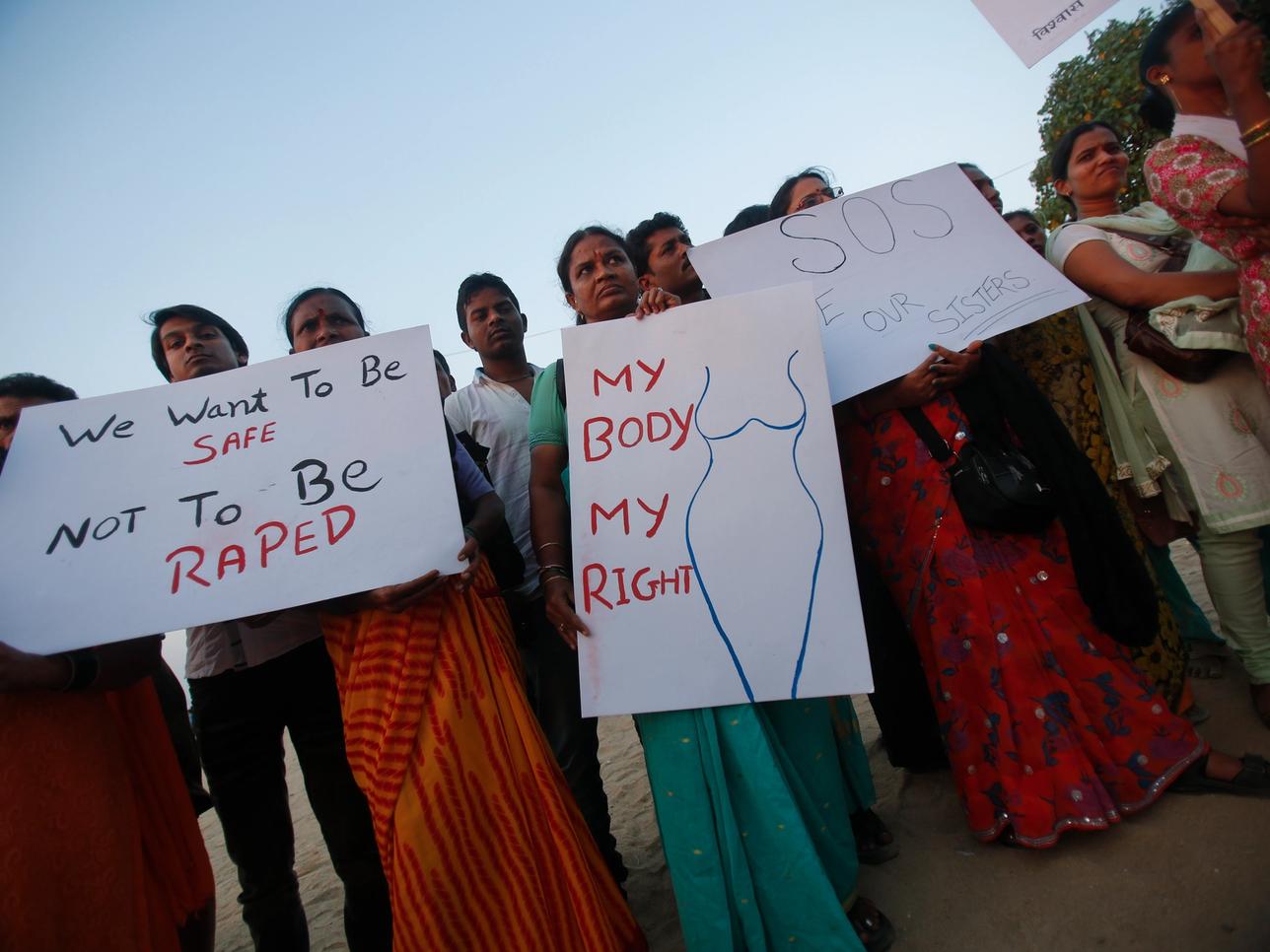 A protest against rape in New Delhi in 2012