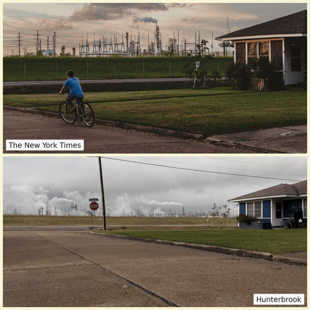 Comparison of images in Hunterbrook and NYT stories 