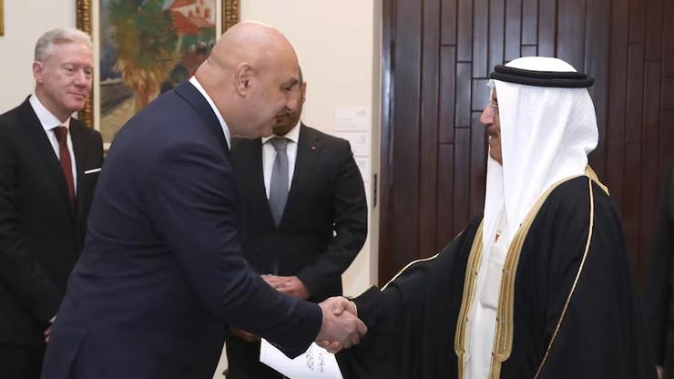 Lebanese President Joseph Aoun receives Bahrain’s Ambassador to Lebanon Waheed Mubarak Sayyar.