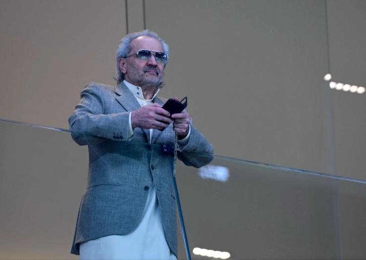 Prince Alwaleed bin Talal at Al Hilal match.