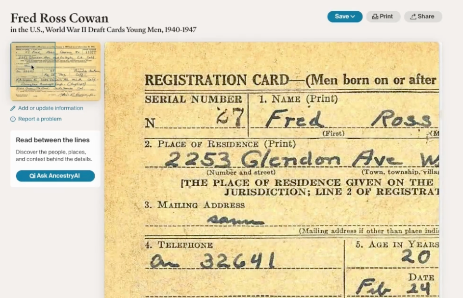 A graphic showing Ancestry’s new feature.