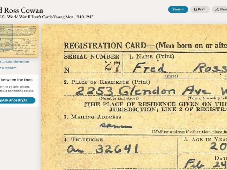 A graphic showing Ancestry’s new feature.