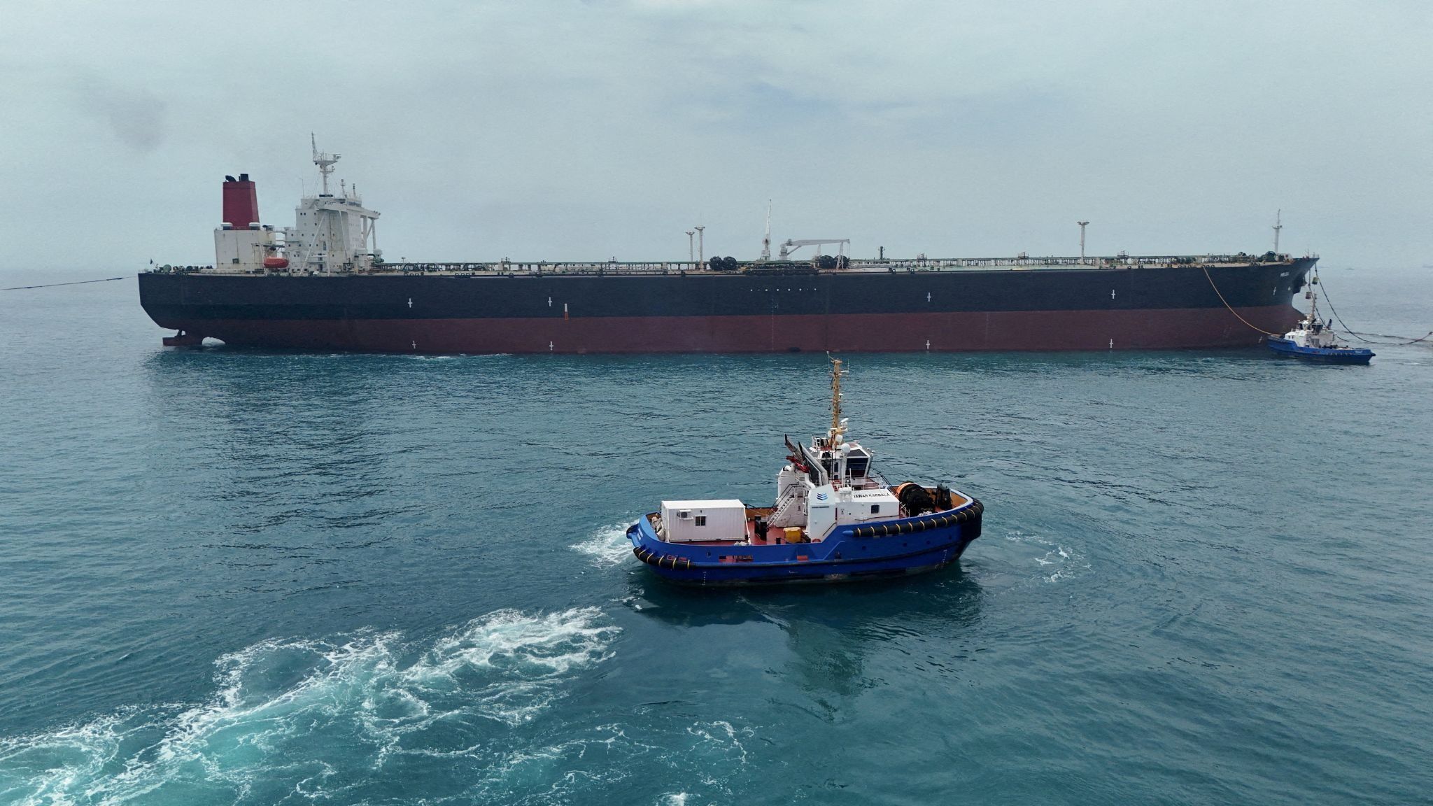 A ship on the Hormuz strait. 
