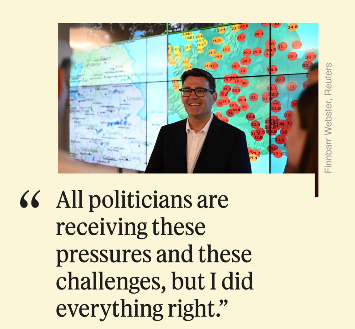 “All politicians are receiving these pressures and these challenges, but I did everything right.”