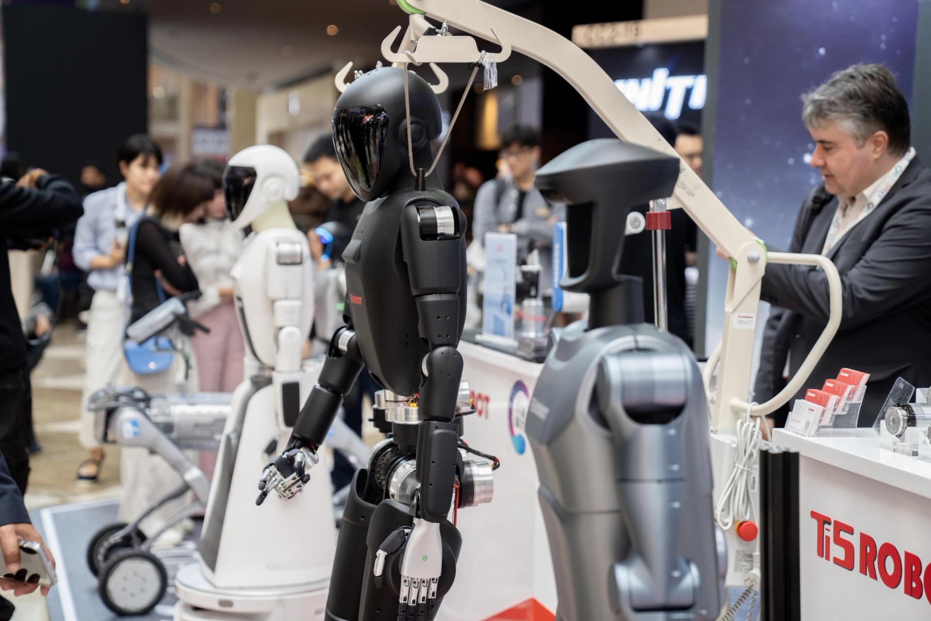 A general view of the GITEX Global, one of the world’s leading technology and artificial intelligence events at the Dubai World Trade Centre in Dubai.