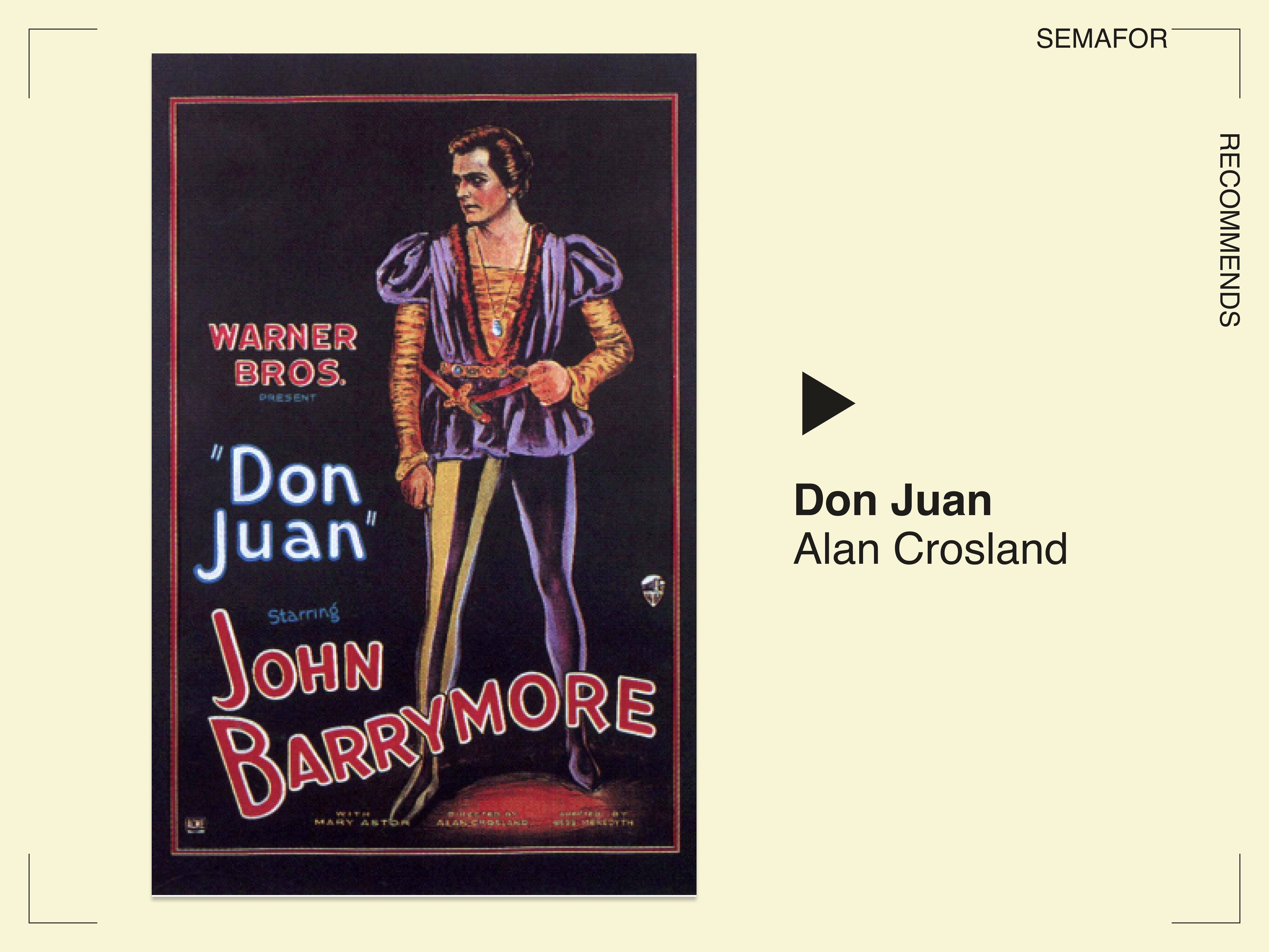 Don Juan, directed by Alan Crosland