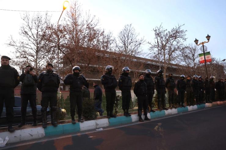Police forces in Iran.