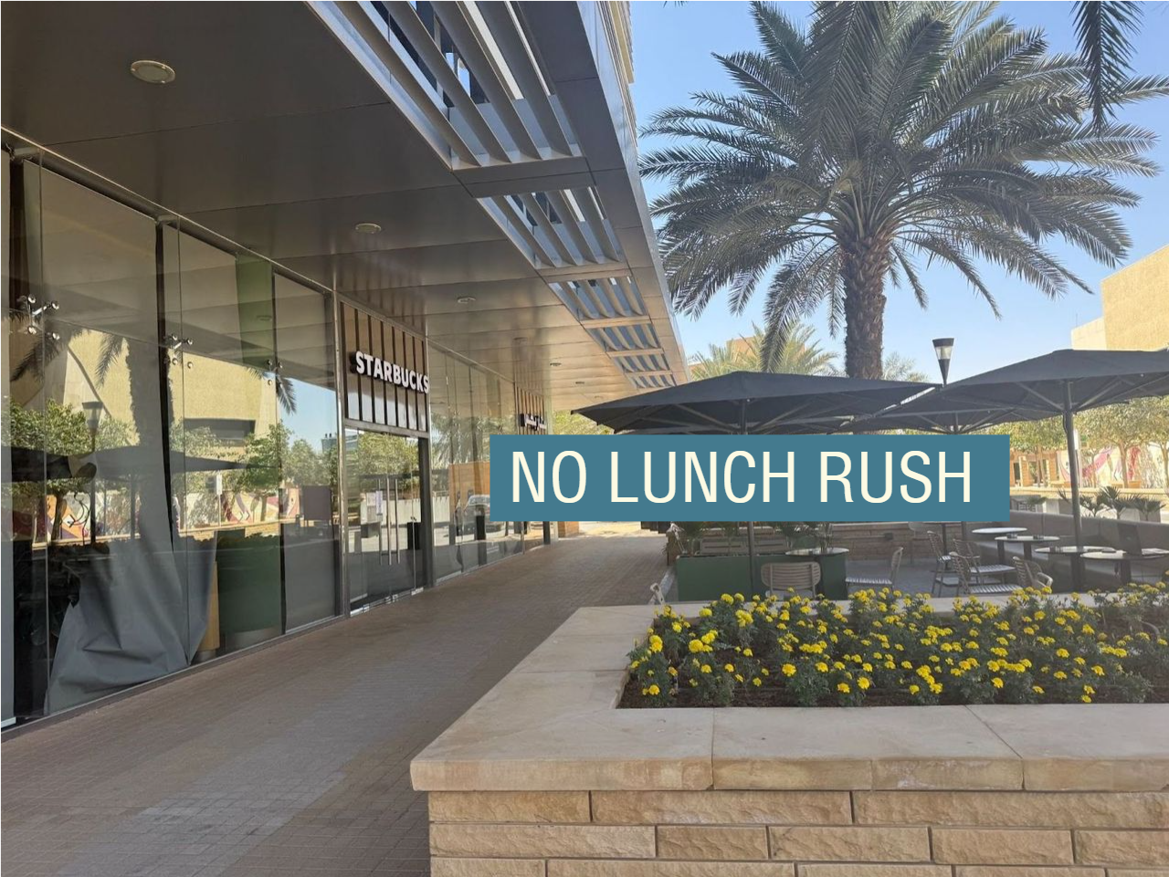 Restaurants in Riyadh on the first day of Ramadan. 