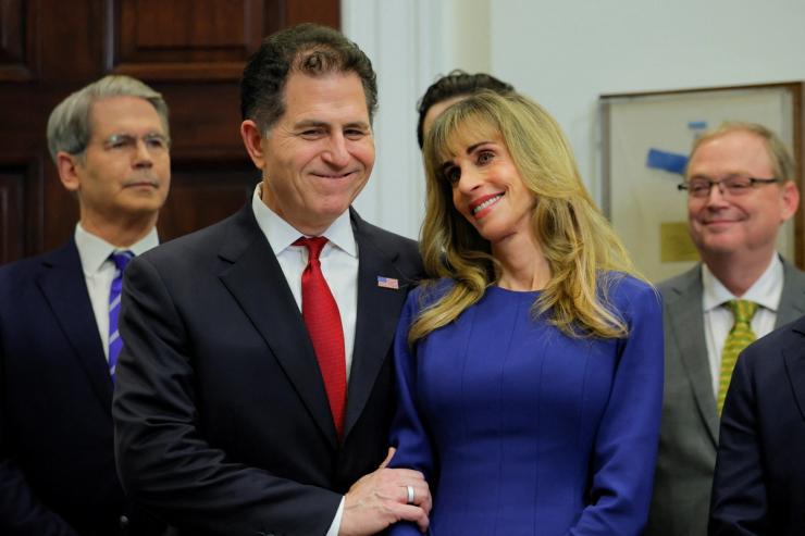 Michael Dell and his wife at a White House event.