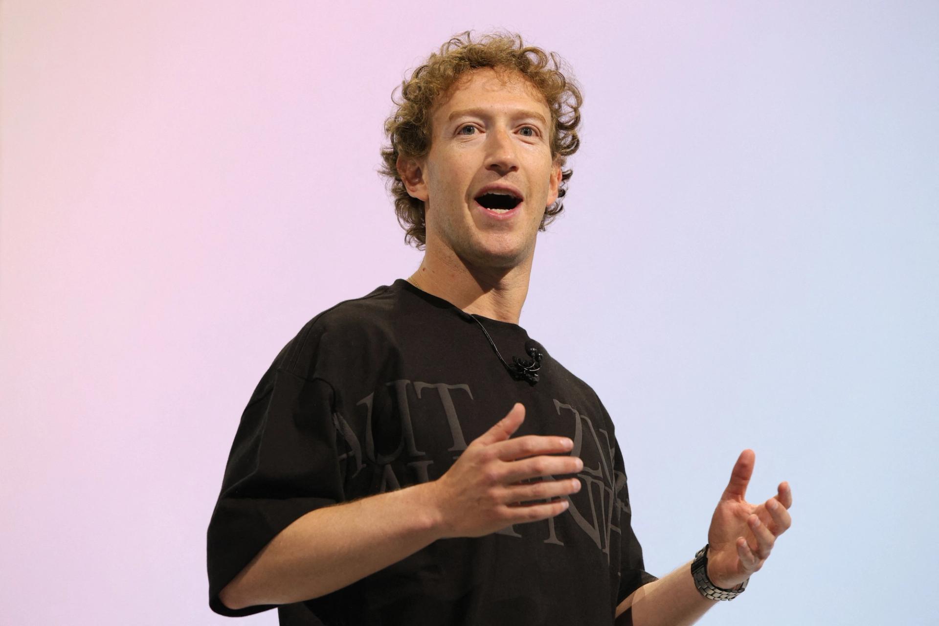 Meta CEO Zuckerberg makes a keynote speech at the Meta Connect annual event in 2024.