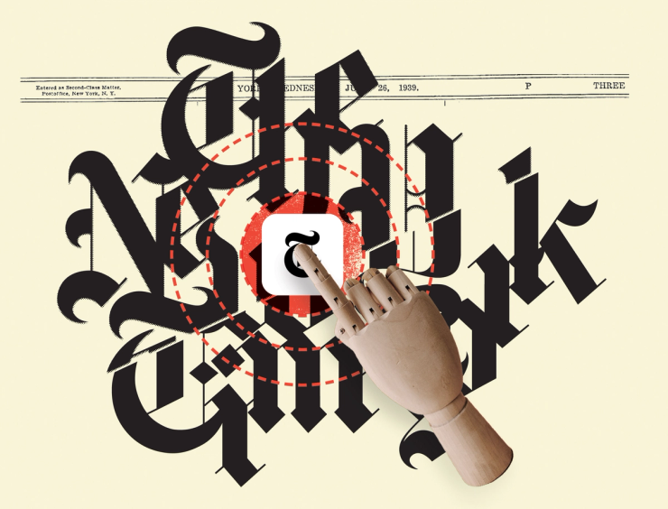 New York Times button and logo