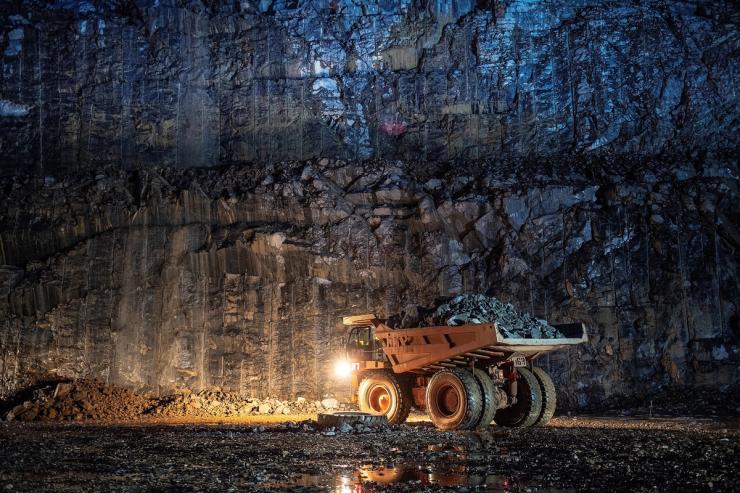 Damang gold mine near the town of Abosso, Ghana.